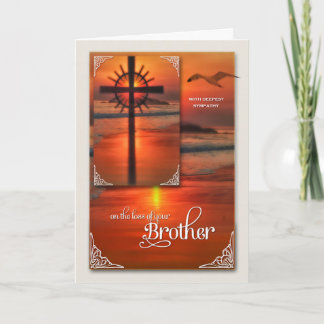 Verlust eines Beileids Sunset Cross Beach Karte