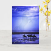 Verlust eines Beileids von Pferden Beach Ride Karte (Gelbe Blume)