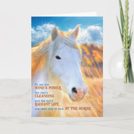 Verlust eines Beileids von Pferden Karte (Vorderseite)