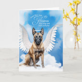 Verlust eines belgischen Hundes Malinois Angel Pet Karte (Gelbe Blume)