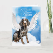 Verlust eines Bluetick Coonhound Dog Pet Beileid Karte (Vorderseite)