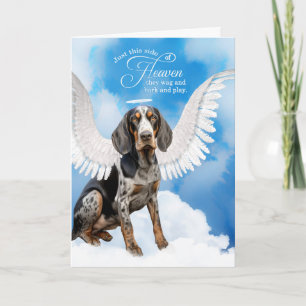 Verlust eines Bluetick Coonhound Dog Pet Beileid Karte