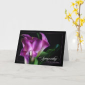Verlust eines Bruder Beileids Lila Calla Lilies Karte (Gelbe Blume)