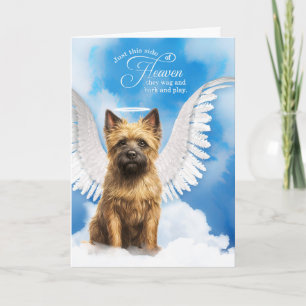 Verlust eines Cairn Terrier Dog Angel Beileid Karte