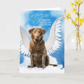 Verlust eines Chesapeake Bay Retriever Beileid Karte (Gelbe Blume)