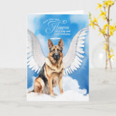 Verlust eines deutschen Schäferhundes Beileid Karte (Gelbe Blume)