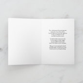 Verlust eines Ehegatten Sonnenblumen-Beileids Karte (Innenseite)