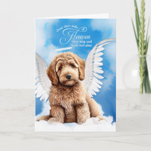 Verlust eines gelben Labradoodles Beileid Karte