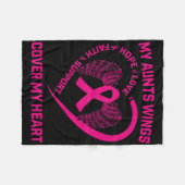 Verlust eines geliebten Tante Brustkrebs Bewusstse Fleecedecke (Vorderseite (Horizontal))