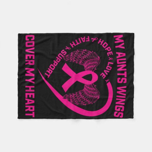 Verlust eines geliebten Tante Brustkrebs Bewusstse Fleecedecke (Vorderseite (Horizontal))