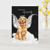 Verlust eines Golden Retriever Beileids Karte (Gelbe Blume)