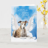 Verlust eines Greyhound Dog Pet Beileids Karte (Gelbe Blume)