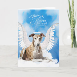 Verlust eines Greyhound Dog Pet Beileids Karte