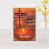 Verlust eines Großvaters Beileid Sunset Cross Beac Karte (Gelbe Blume)