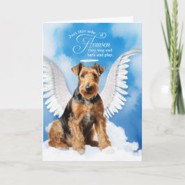 Verlust eines Hundes Airedale Terrier Angel Beilei Karte