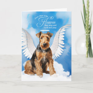 Verlust eines Hundes Airedale Terrier Angel Beilei Karte