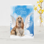 Verlust eines Hundes-Angel-Beileids Karte (Gelbe Blume)