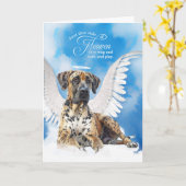 Verlust eines Hundes Harlequin Great Dane Pet Beil Karte (Gelbe Blume)