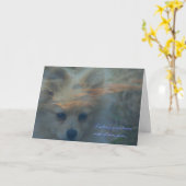 Verlust eines Hundes. Verlust eines Haustieres. Be Karte (Gelbe Blume)