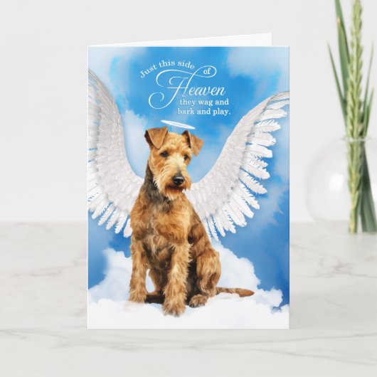 Verlust eines Lakeland Terrier Dog Pet Beileids Karte (Vorderseite)