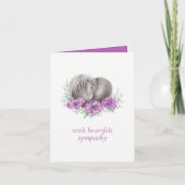 Verlust eines Pferdeherzes Poppies Aquarell Karte (Vorderseite)