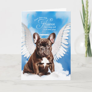 Verlust eines Schokoladenkuchen-Bulldog-Beileids Karte
