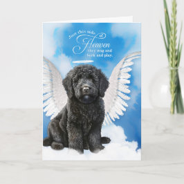 Verlust eines schwarzen Labradoodle-Hundes Beileid Karte