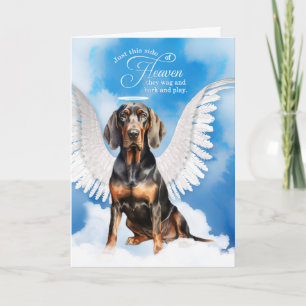 Verlust eines schwarzen Tan-Hundes Beileid Karte