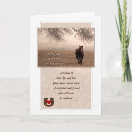 Verlust eines Sepia Hues Pet-Beileids Karte