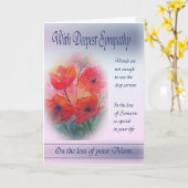 Verlust Ihrer Mama - mit tiefem Beileid Karte (Gelbe Blume)