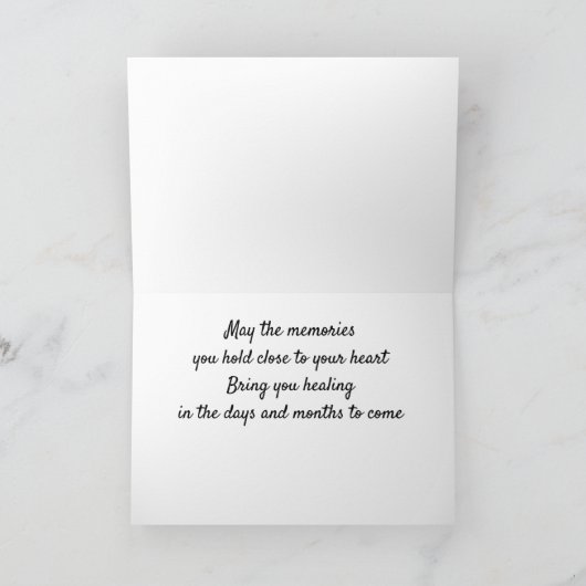 **VERLUST IHRES BRUDERS** BEILEID KARTE (Innenseite)