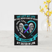 Verlust in Erinnerung an meine Schwägerin Selbstmo Karte (Gelbe Blume)