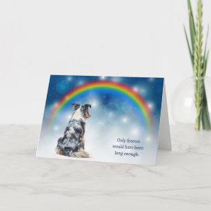 Verlust von Australian Shepherd Nachtlichtern Beil Feiertagskarte