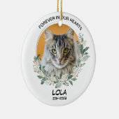 Verlust von Begleithelfer-Geschenk Custom Foto Cat Keramik Ornament (Rechts)