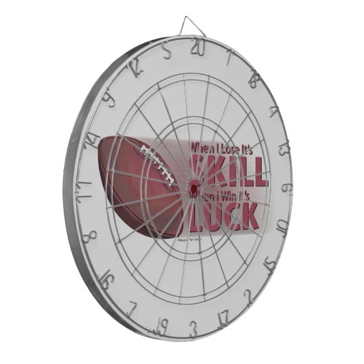 Verlust von Fähigkeiten gewinnen Luck Football Dartscheibe (Vorderseite Links)