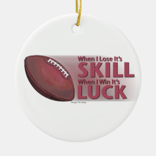 Verlust von Fähigkeiten gewinnen Luck Football Keramikornament