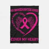 Verlust von Großtochter Brustkrebs Herzerkrankunge Fleecedecke (Vorderseite)