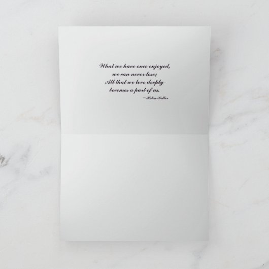 Verlust von Hauskatzen (Tabby) Benutzerdefiniertes Karte (Innenseite)