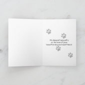 Verlust von Hund-Beileid+Gedicht Karte (Innenseite)
