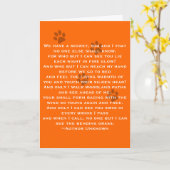 Verlust von Hund-Beileid+Gedicht Karte (Gelbe Blume)