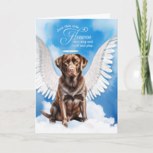 Verlust von Hunde Schokolade Labrador Retriever Pe Karte