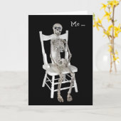 Verlustc$sieskelett auf Stuhl Karte (Gelbe Blume)