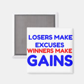 VERLUSTE MACHEN AUSDRÜCKE MAGNET (Vorderseite/Rückseite)