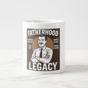 Vermächtnis der Vaterschaft Retro Vatertag  Jumbo-Tasse