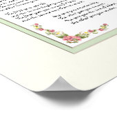 Vermächtnis eines Adoptiert Kinderhandkalligraphie Poster (Ecke)