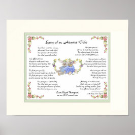 Vermächtnis eines Adoptiert Kinderhandkalligraphie Poster