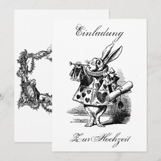 Vermählung – Einladung zur Hochzeit Bekanntgabe (Vorne/Hinten)