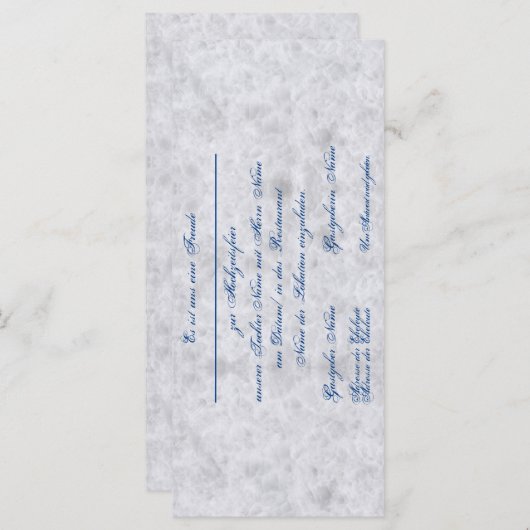 Vermählung Einladung zur Hochzeit Bekanntgabe (Vorne/Hinten)