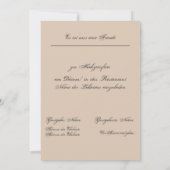 Vermählung – Gestaltbare Einladung zur Hochzeit (Rückseite)