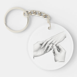 Vermählungsring Antrags Hände Merchandise Schlüsselanhänger